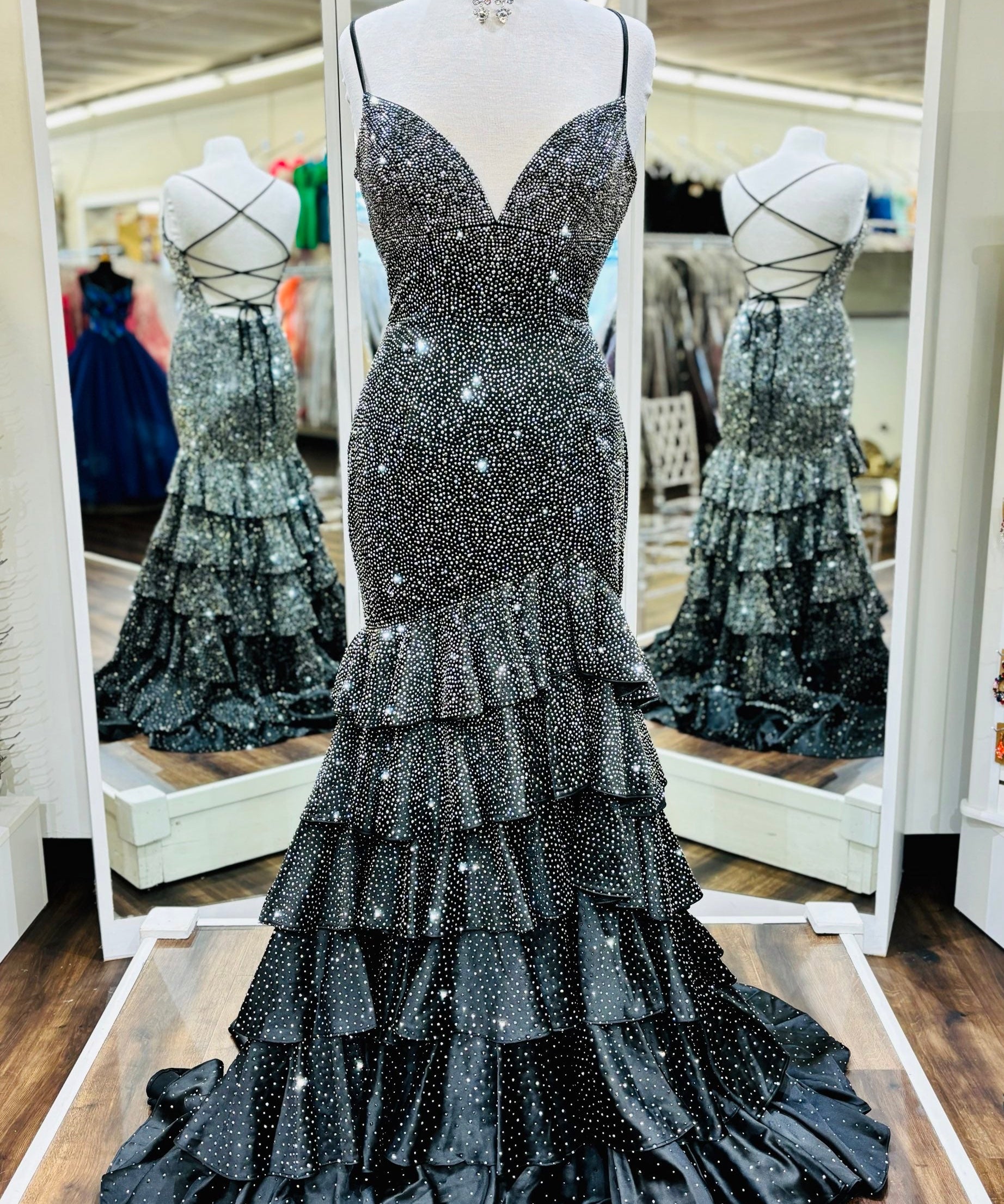 Sherri Hill 56529 Black/Silver