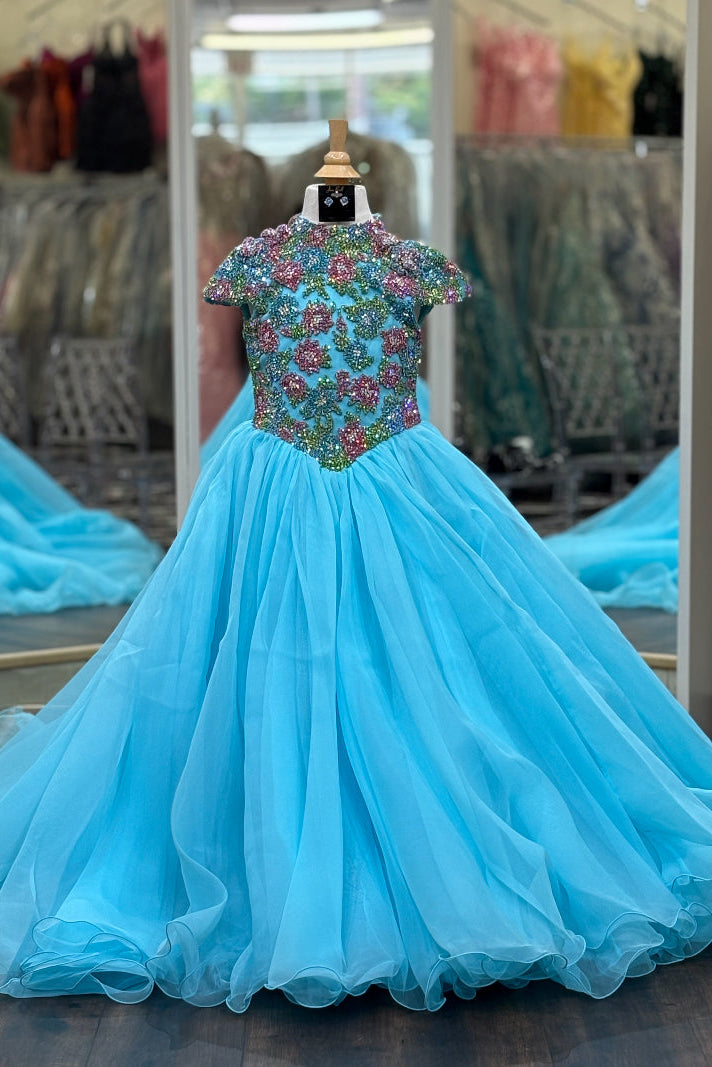 Sherri Hill K67111 Aqua/Pink AB