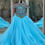 Sherri Hill K67111 Aqua/Pink AB