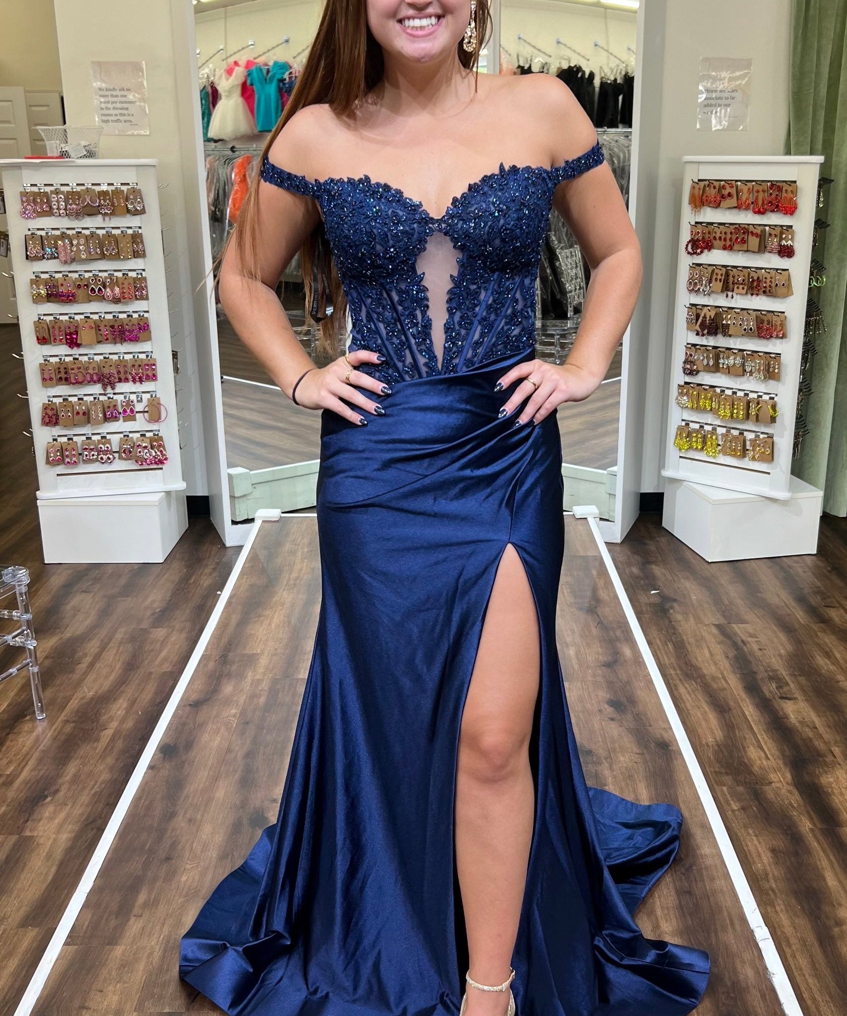 Sherri Hill 56702 Navy