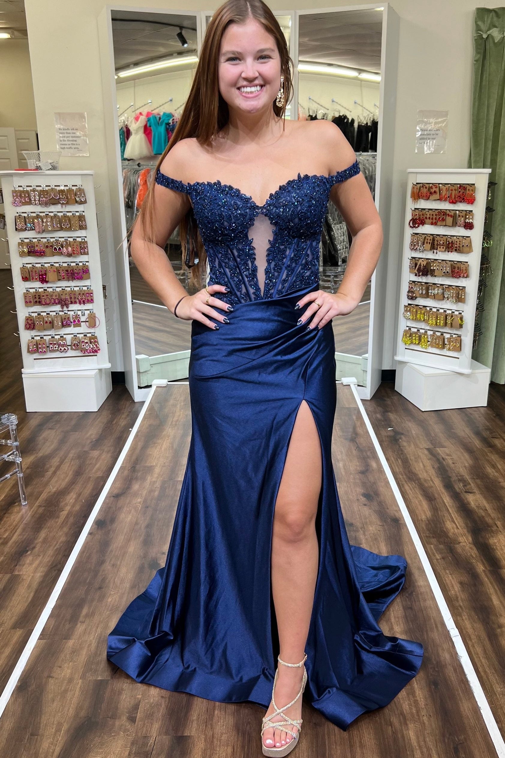 Sherri Hill 56702 Navy