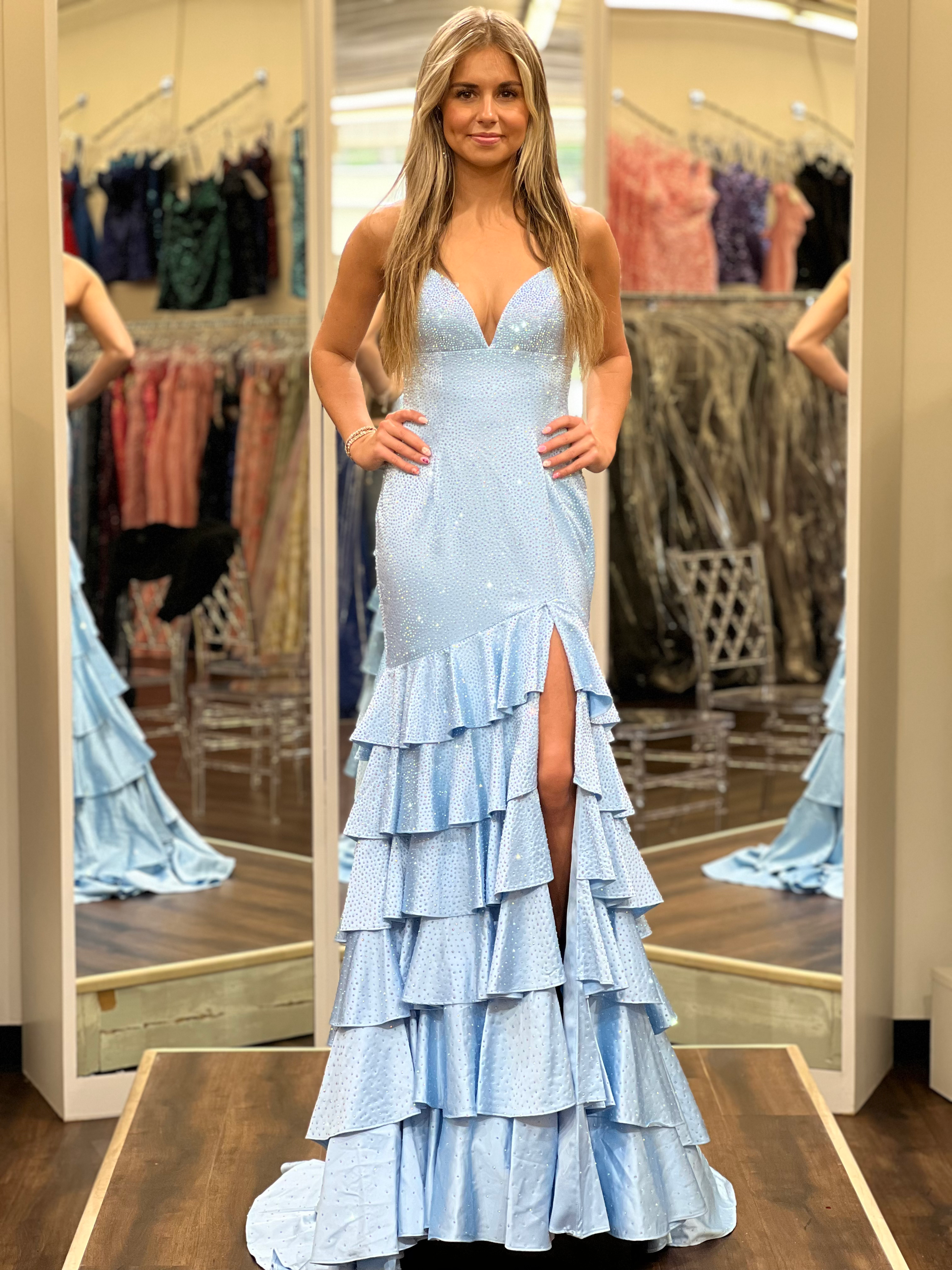 Sherri Hill 56529 Light Blue