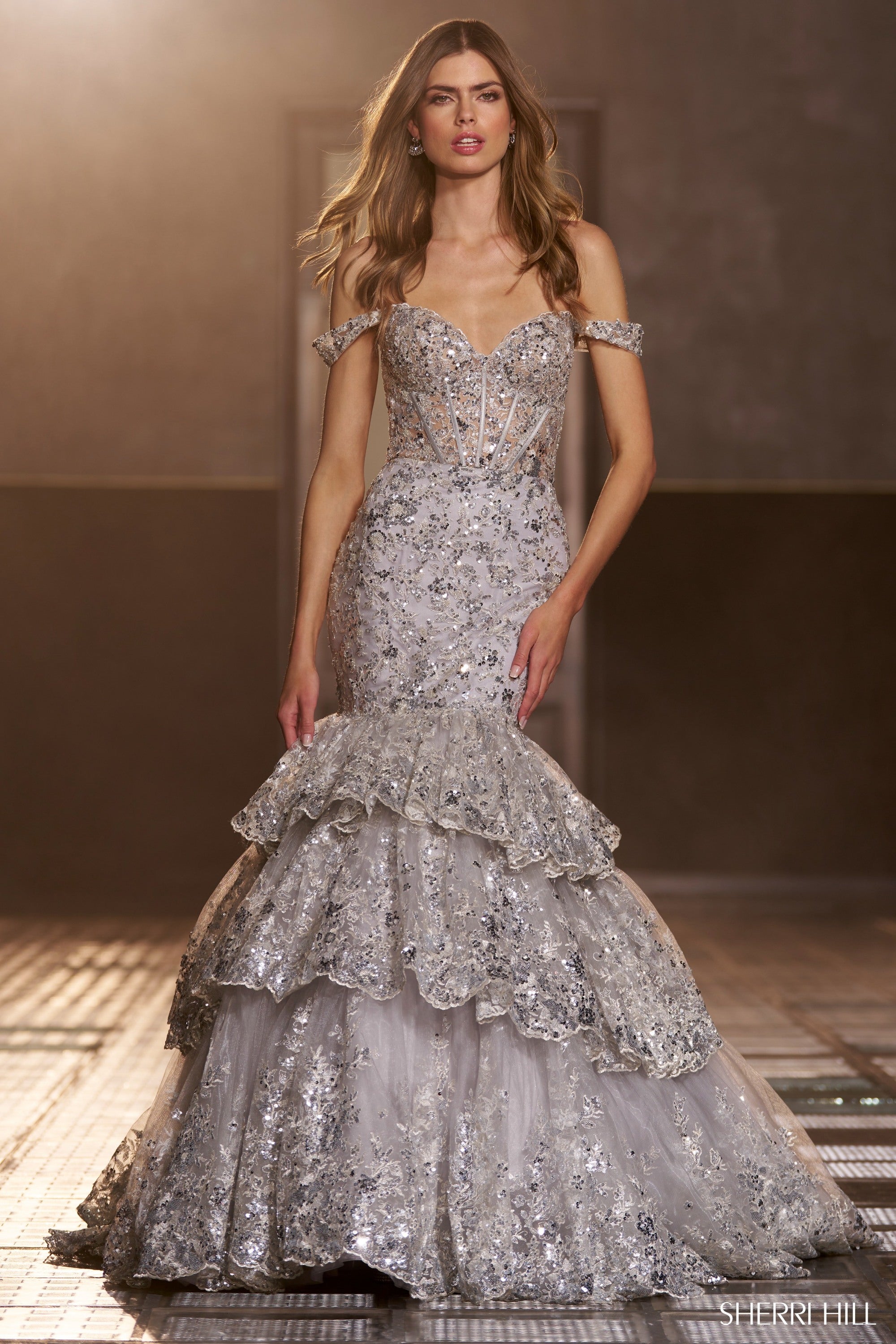 Sherri Hill 56687 Silver