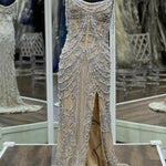 Sherri Hill 56204 Nude/Silver