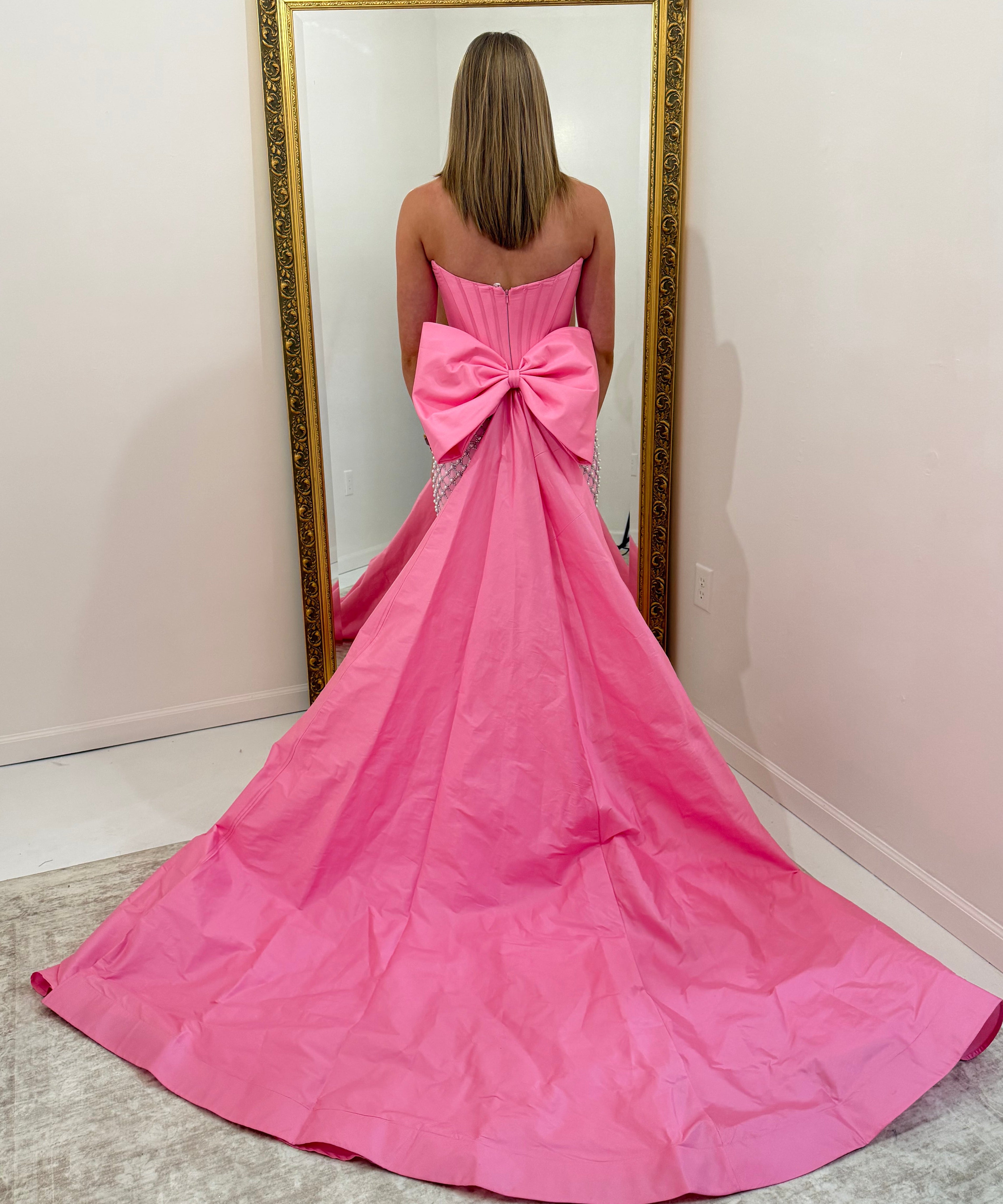 Sherri Hill 57671 Candy Pink/Ivory/Silver