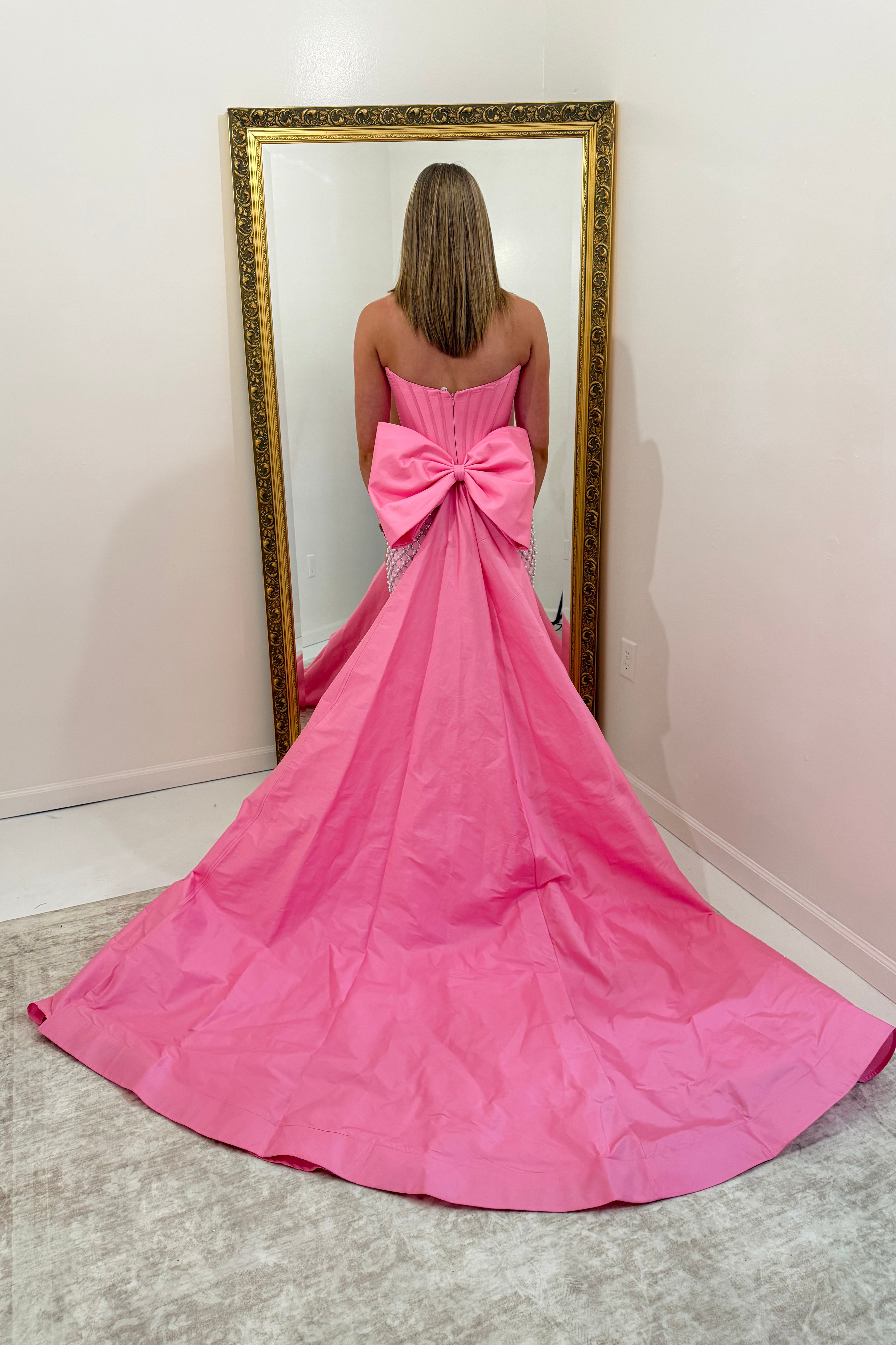 Sherri Hill 57671 Candy Pink/Ivory/Silver