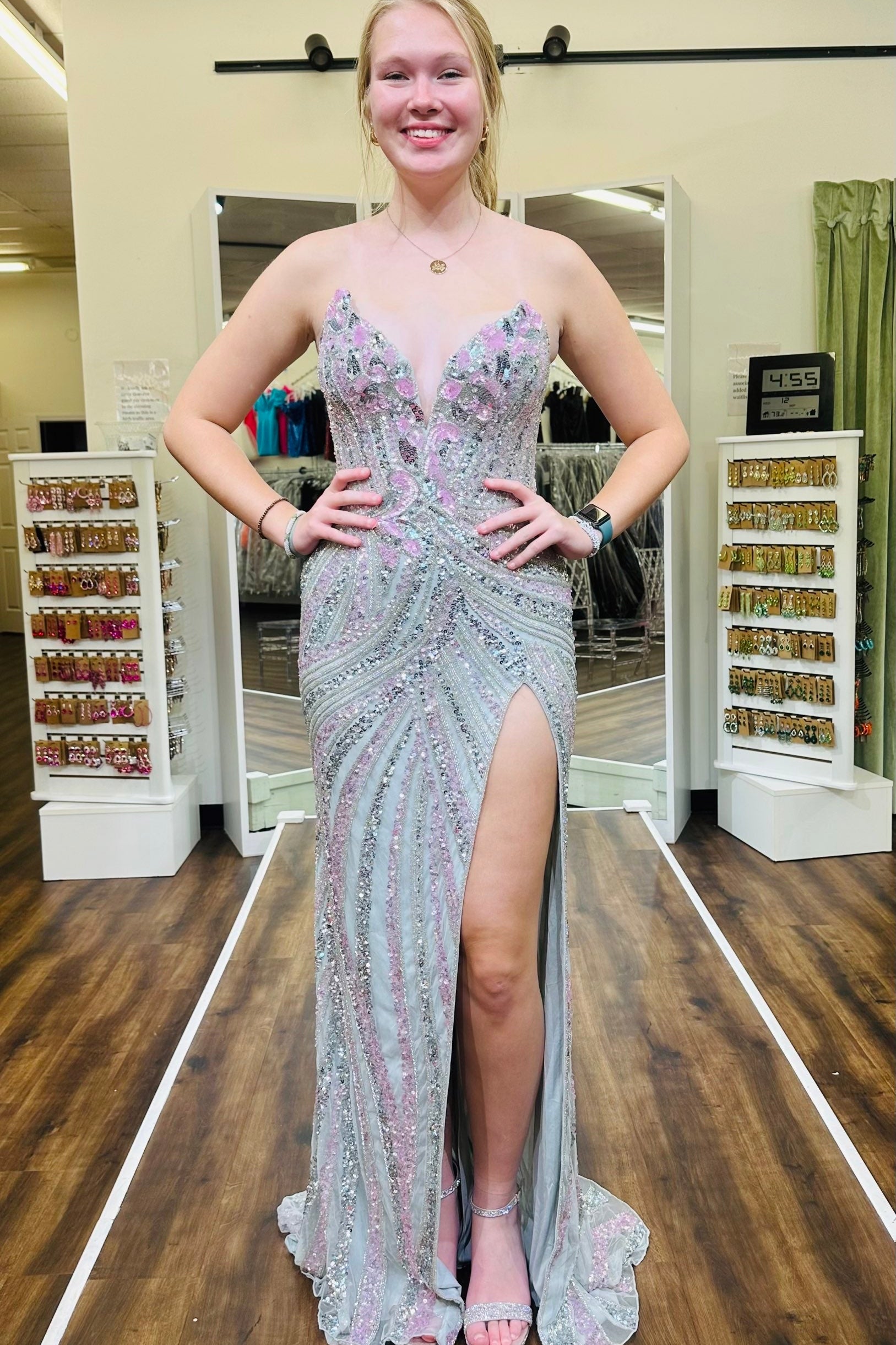 Ashley Lauren 11236 Pink/Silver