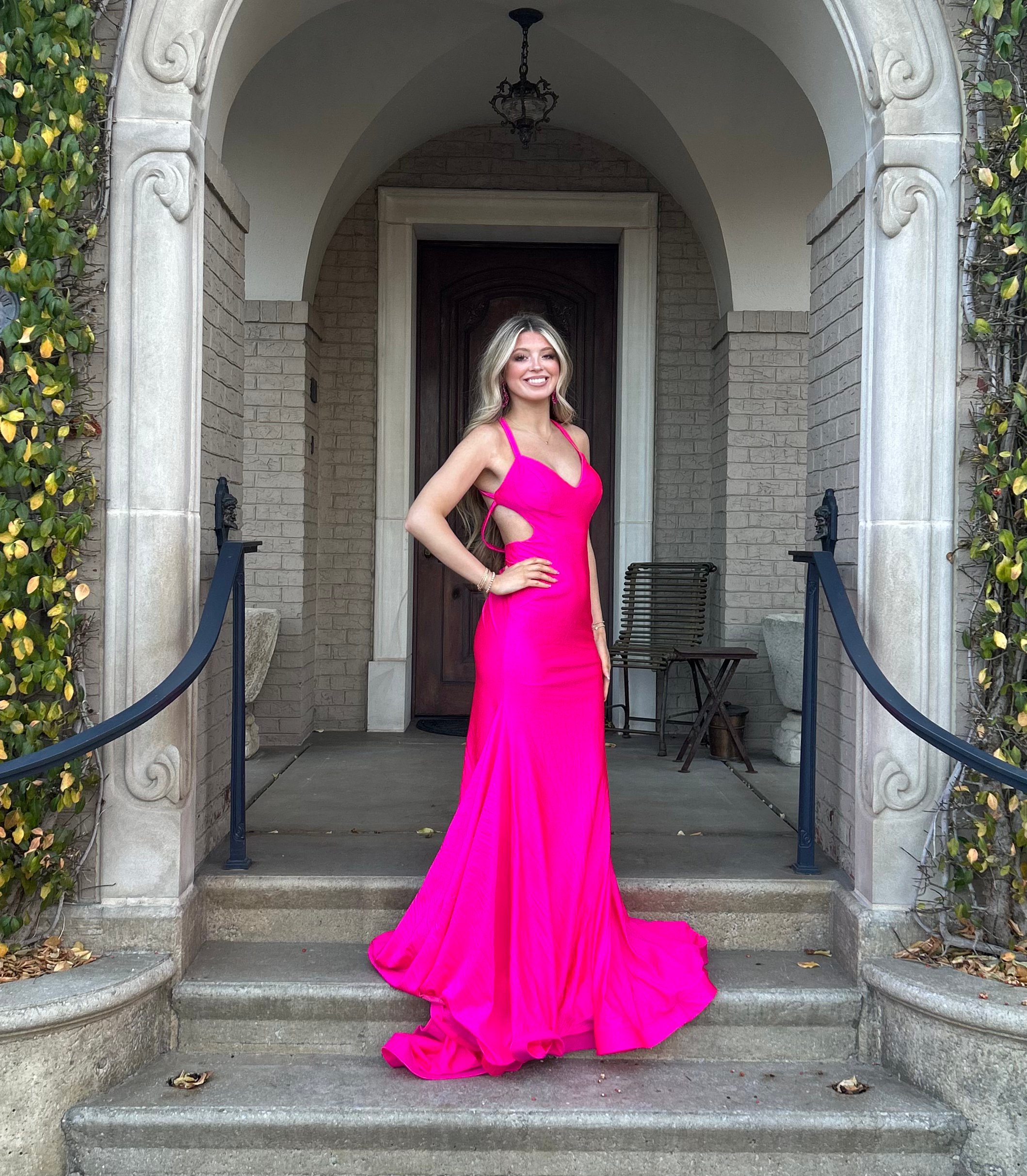 Jovani 47748 Hot Pink