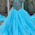 Sherri Hill K67111 Aqua/Pink AB