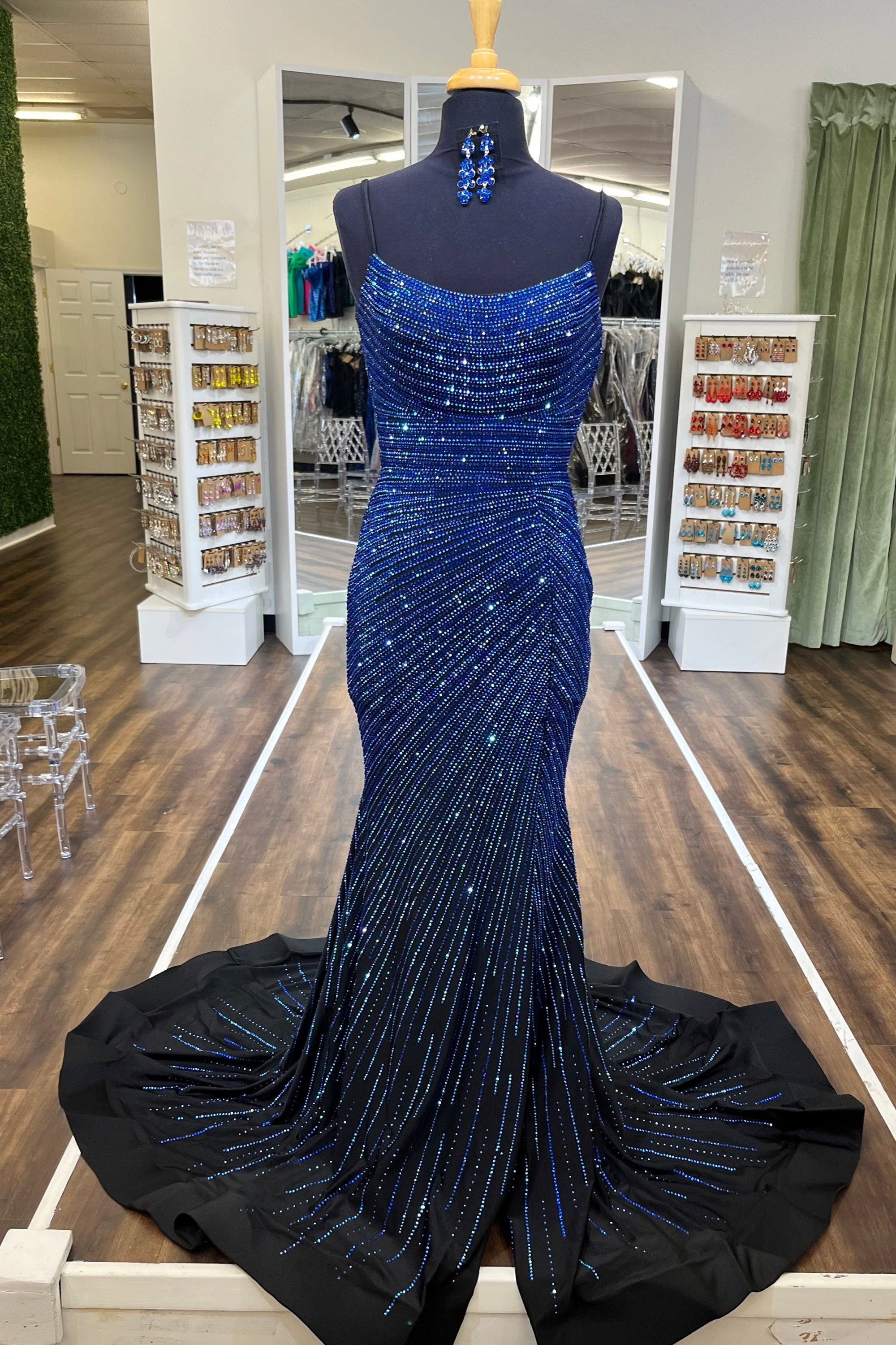 Sherri Hill 56006 Black/Royal