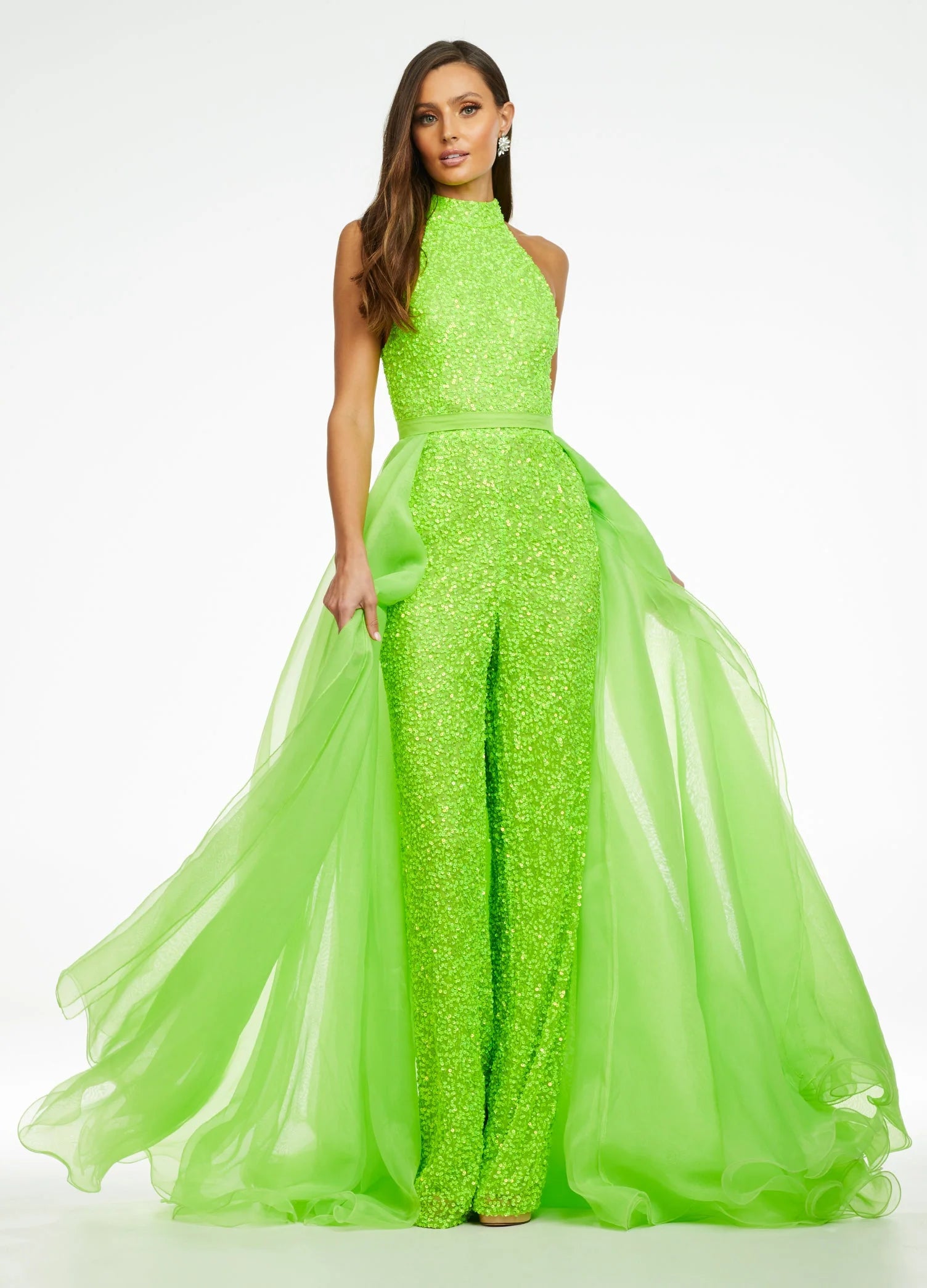 Ashley Lauren 1740 Neon Green (OVERSKIRT ONLY)