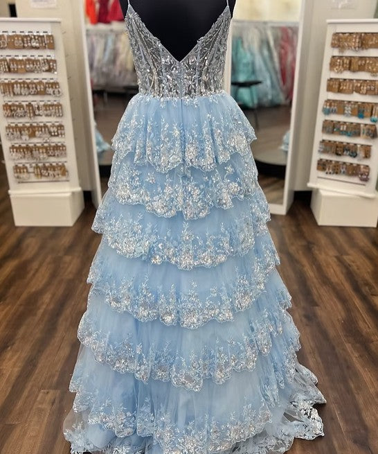 Sherri Hill 55925 Light Blue