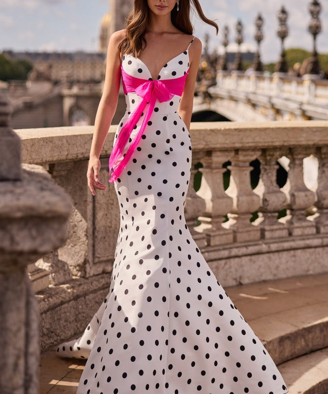 Sherri Hill 57803 Ivory/Black/Fuchsia
