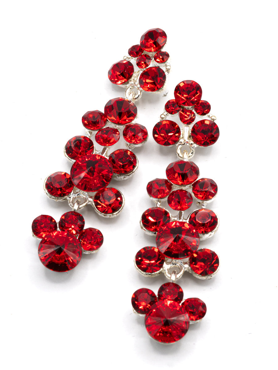 Eliza Benton Gracie crystal rhinestone statement drop earrings in Lt. Siam