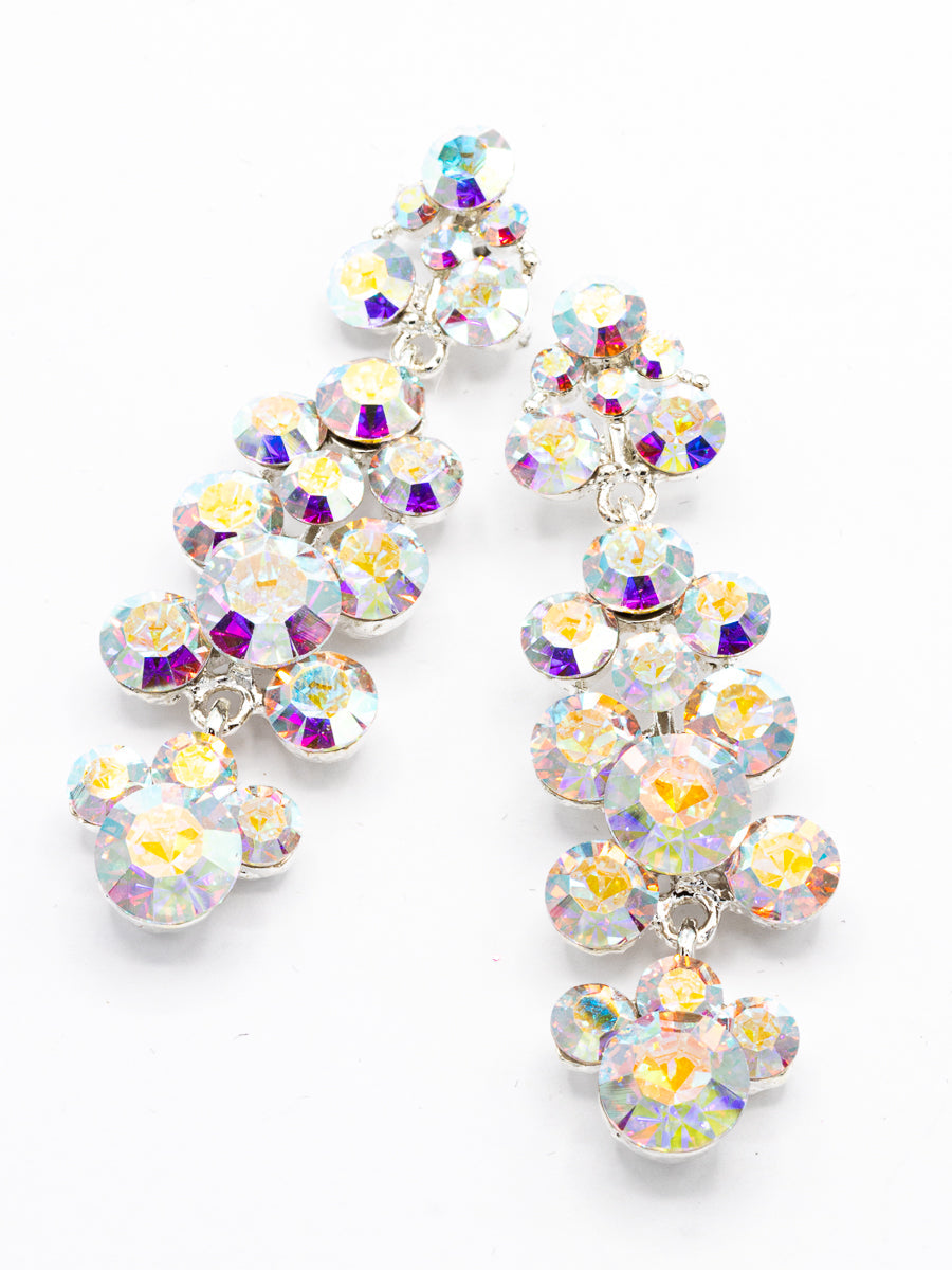 Eliza Benton Gracie crystal rhinestone statement drop earrings in Plain AB